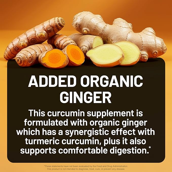 High Quality Turmeric Curcumin Capsules - with 95% Curcuminoids - Joint, Brain Cognitive & Digestive Health, Antioxidant